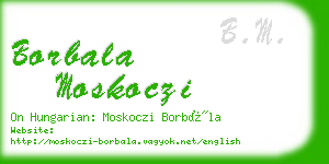 borbala moskoczi business card